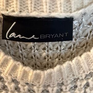Lane Bryant Ivory Knit Sweater